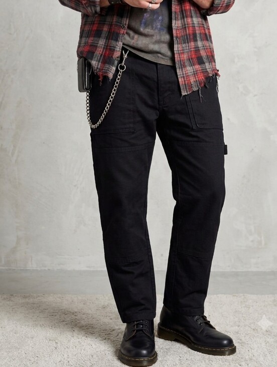 Dickies Other - Genuine Dickies Duck Canvas Logger Pants Black Double Knee Carpenter 36x30
